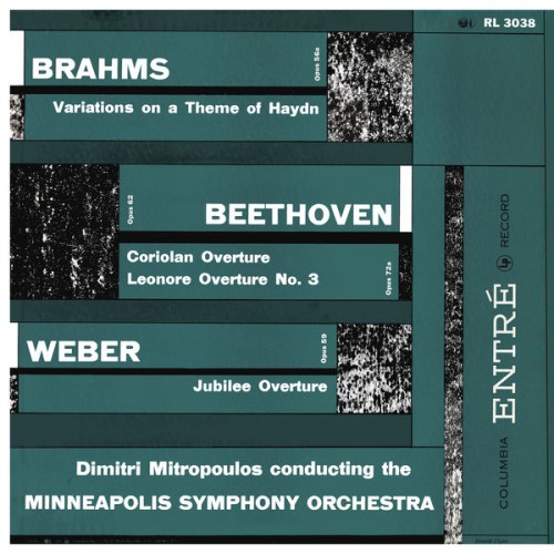 Dimitri Mitropoulos – Brahms: Variations on a Theme by Haydn, Op. 56a – Weber: Jubilee Overture, Op. 59 – Beethoven Overtures (2022) [FLAC 24bit, 96 kHz]