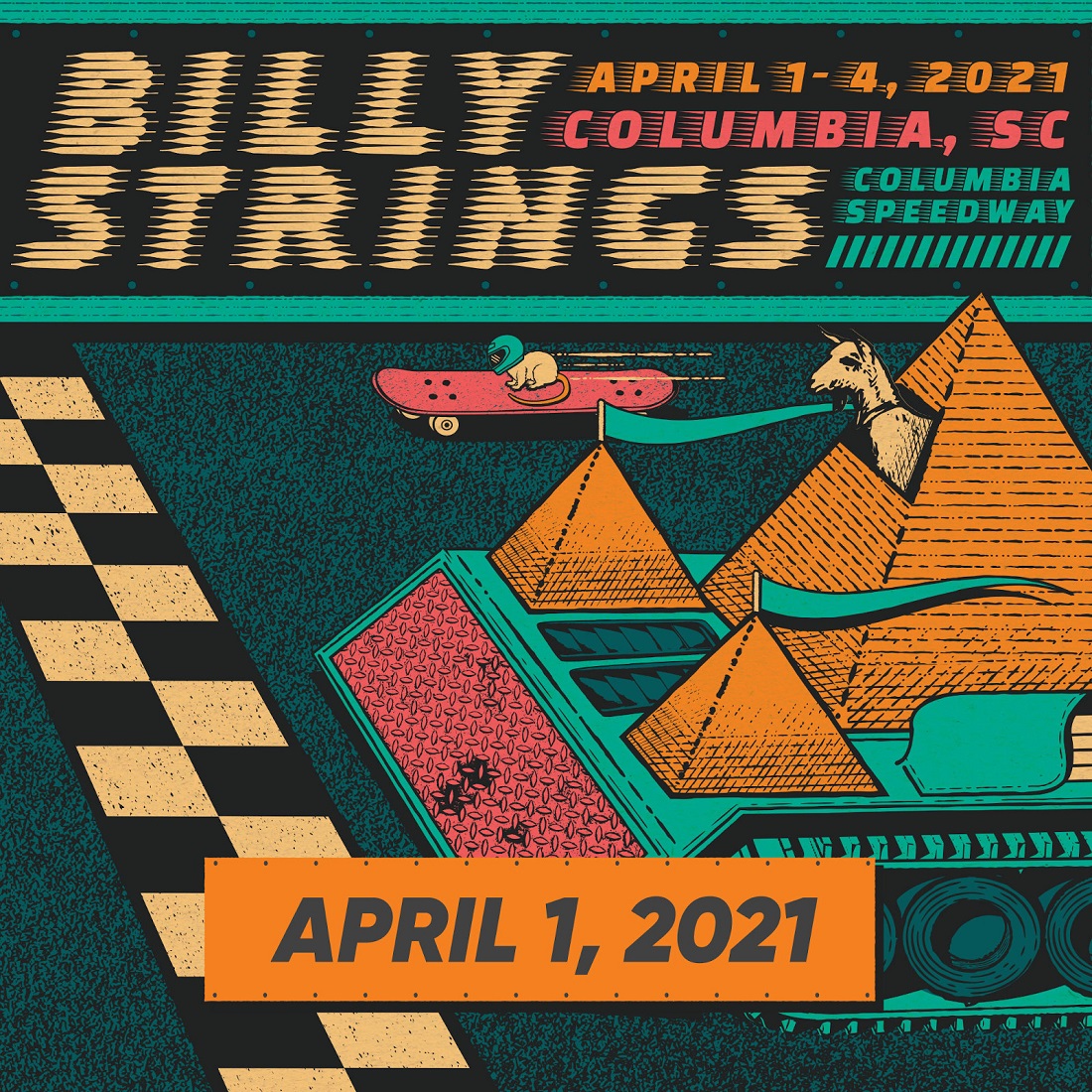 Billy Strings – 2021-04-01 Columbia Speedway, Columbia, SC (2021) [Official Digital Download 24bit/48kHz]