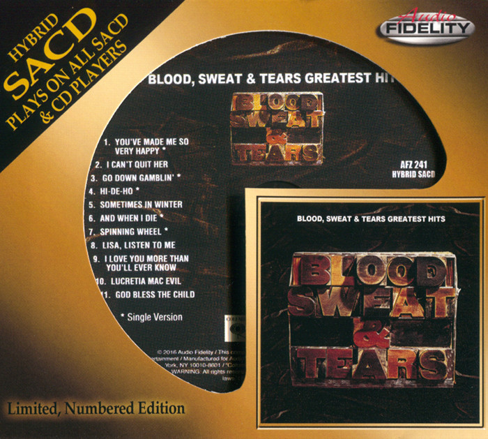 Blood, Sweat And Tears – Greatest Hits (1972) [Audio Fidelity 2016] SACD ISO + Hi-Res FLAC