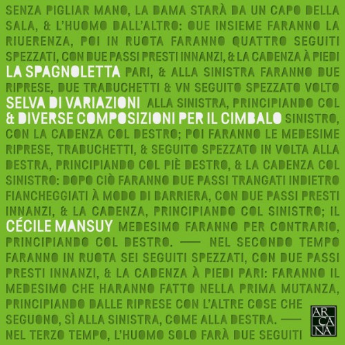 Cecile Mansuy – La Spagnoletta: Selva di variazioni & diverse composizioni per il cimbalo (2018) [FLAC 24 bit, 96 kHz]