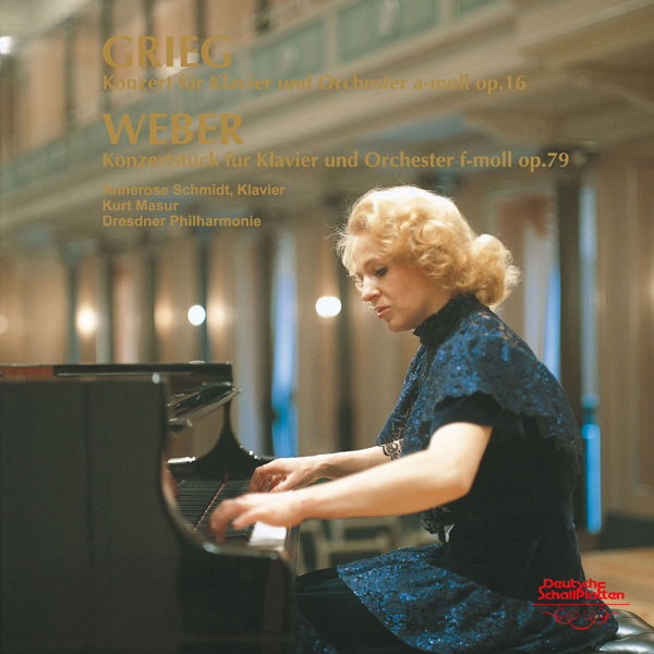 Annerose Schmidt, Dresdner Philharmonie, Kurt Masur – Grieg: Klavierkonzert A-Moll Op. 16 / Weber: Konzerstück F-Moll Op. 79 (1969/2013) [Official Digital Download 24bit/192kHz]