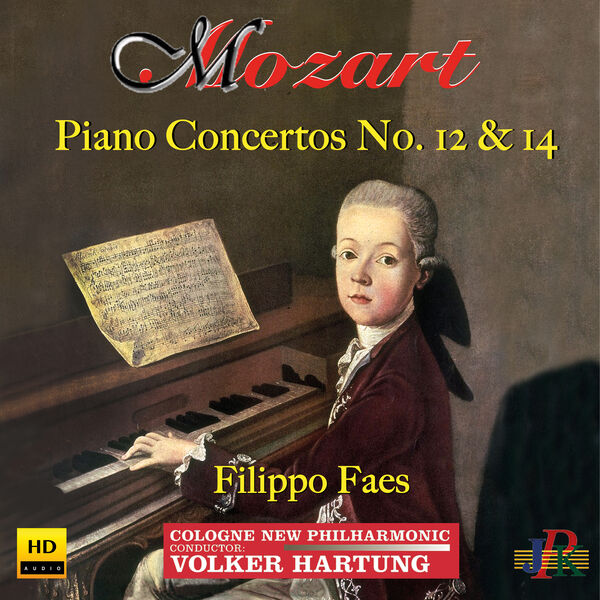 Filippo Faes, Cologne New Philharmonic Orchestra & Volker Hartung – Mozart: Piano Concertos Nos. 12 & 14 (2023) [Official Digital Download 24bit/44,1kHz]