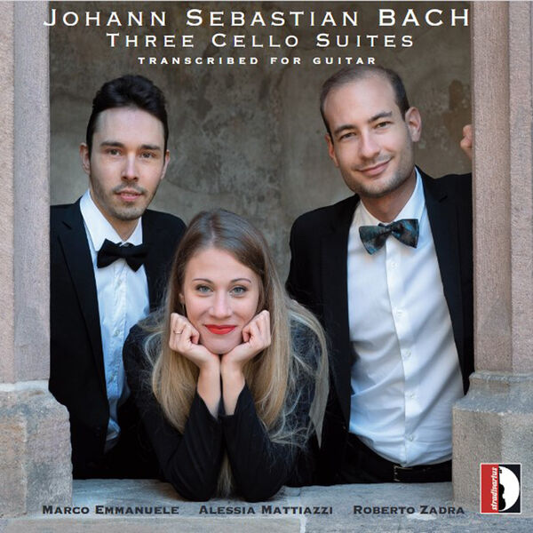 Roberto Zadra, Alessia Mattiazzi and Marco Emmanuele - J.S. Bach: 3 Cello Suite Nos. 1-3, BWV 1008, 1010 & 1007 (Transcr. for Guitar) (2024) [FLAC 24bit/96kHz] Download