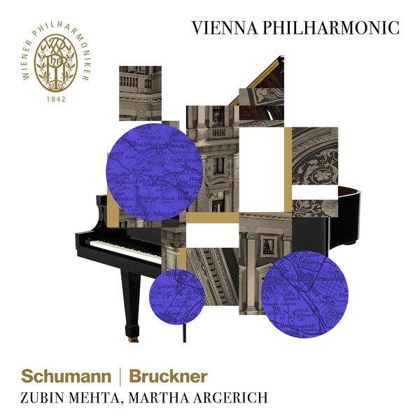 Vienna Philharmonic, Martha Argerich and Zubin Mehta – Schumann: Piano Concerto in A Minor, Op. 54 & Bruckner: Symphony No. 4 in E-Flat Major (2024) [Official Digital Download 24bit/48kHz]