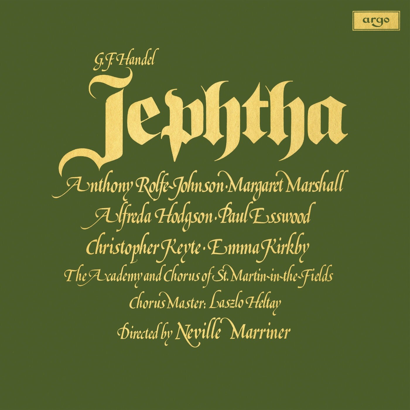 Academy of St. Martin in the Fields, Sir Neville Marriner - Handel: Jephtha (1979/2024) [FLAC 24bit/48kHz] Download