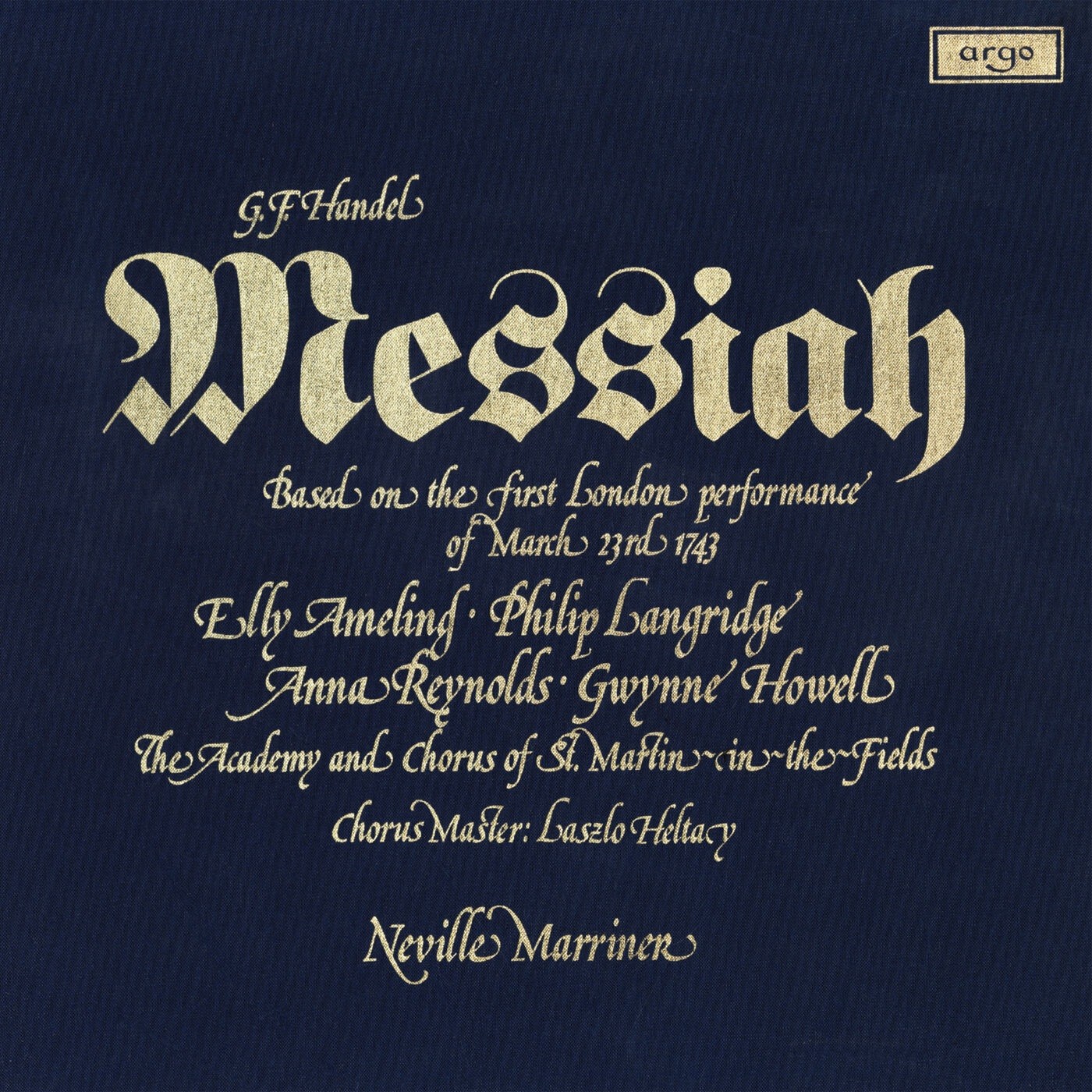 Academy of St. Martin in the Fields, Sir Neville Marriner - Handel: Messiah (1976/2024) [FLAC 24bit/48kHz] Download